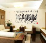 chinese style eight horses wall art decoration removable sticker - Image 3