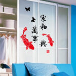 2D - chinese style carp fish wall art decoration removable sticker - Image 3