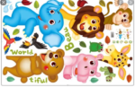RELIZA WALL STICKER ANIMAL ANIMAL KIDS ZOO LION WALL STICKER XL8207 - Image 6