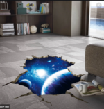 3D Space Nebula Roof Floor Decorative Vinyl Wall Stickers Funny Art Wall Decals Mural for Kids Rooms Bedroom Home Decor XL8306 - Image 2