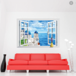 window wall stickers removable wall stickers living room sofa backdrop bedroom decorative painting landscapes - Image 3