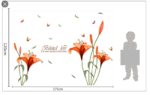 Warm Romantic Fantasy Orchid Flower DIY Removable Wall Stickers Living Room Lily Flower Wall Decals Home Decor - Image 6