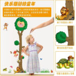 Cartoon Animals tree children measuring height wall sticker  room background wall stickers MJ8022 - Image 3