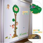 Cartoon Animals tree children measuring height wall sticker  room background wall stickers MJ8022 - Image 2