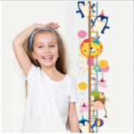 Kids Growth Chart Height Measurement Sticker Cute Animal for Kids Room School Decoration Wall Sticker - Image 5