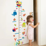 Cartoon Measure Height Wall Stickers Kids Room Growth Children Height Ruler - Image 2