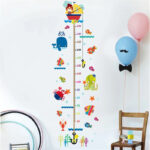 Cartoon Measure Height Wall Stickers Kids Room Growth Children Height Ruler - Image 3