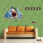 3D Creative Sharks Wall Stickers SK9023 - Image 3