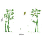 Creative Green Bamboo Wall Stickers Pastoral Style Plane Poster Decals Diy Removable Waterproof Wallpaper For Living Room Decor Xh0779 - Image 5