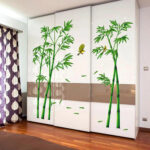 Creative Green Bamboo Wall Stickers Pastoral Style Plane Poster Decals Diy Removable Waterproof Wallpaper For Living Room Decor Xh0779