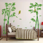 Creative Green Bamboo Wall Stickers Pastoral Style Plane Poster Decals Diy Removable Waterproof Wallpaper For Living Room Decor Xh0779 - Image 3