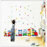 Cute Animal Train Wall Sticker Decal Vinyl Art kids Baby nursery Room Cartoon Decor Home Decor - Image 3