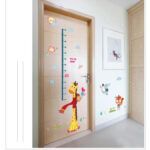 Sk9151 Cartoon Giraffe Height Kids Wall Sticker - Image 2