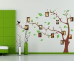 DIY transparent PVC wall stickers ]Abrown tree photo series of three generations of wall stickers wall stickers size  60x90 ay803 - Image 2