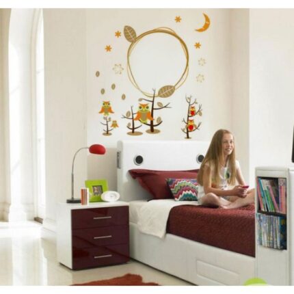 Wall stickers med ugl size 50x70 dlx506w