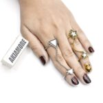 Punk Cool Hip Pop Rings Multi-layer Adjustable Chain Four Open Finger Rings Alloy Women Rotate Rings for Women Party Gift - Image 6