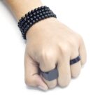 2020 New Fashion Men Bracelet Sets Trendy Handmade Classic Strand Stone Beaded Bracelet and Rings For Men - Image 3