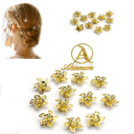 12 pcs 2020 New Women Metal Hair Clip Geometric Hairpin Gold Moon Round Hairgrip Barrette Girls Hair Accessories Styling Tools