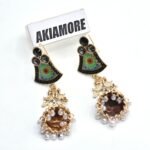 Fashion Colorful  Tassel Indian Jhumka Earrings For Women Ethnic Vintage Gold Alloy Oxidized Bell Dangle Earrings - Image 16