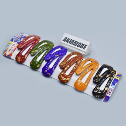 6pair Colored Water Drop Hairpin Snap Hair Clip for Children Styling Hair Accessories Women Hairpins Metal Hair Barrette Trendy