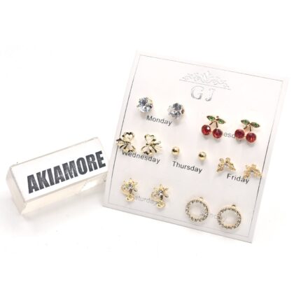 New Stainless Steel Trendy Brand Korean Earrings Shiny Ball Crystal Stud Earring For Women