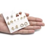 New Stainless Steel Trendy Brand Korean Earrings Shiny Ball Crystal Stud Earring For Women - Image 2