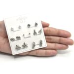 7Pair/Set Crystal Stud Earrings New Rhinestone imitation Pearl Earrings for Girls Tiny Ear Studs Pendientes - Image 2