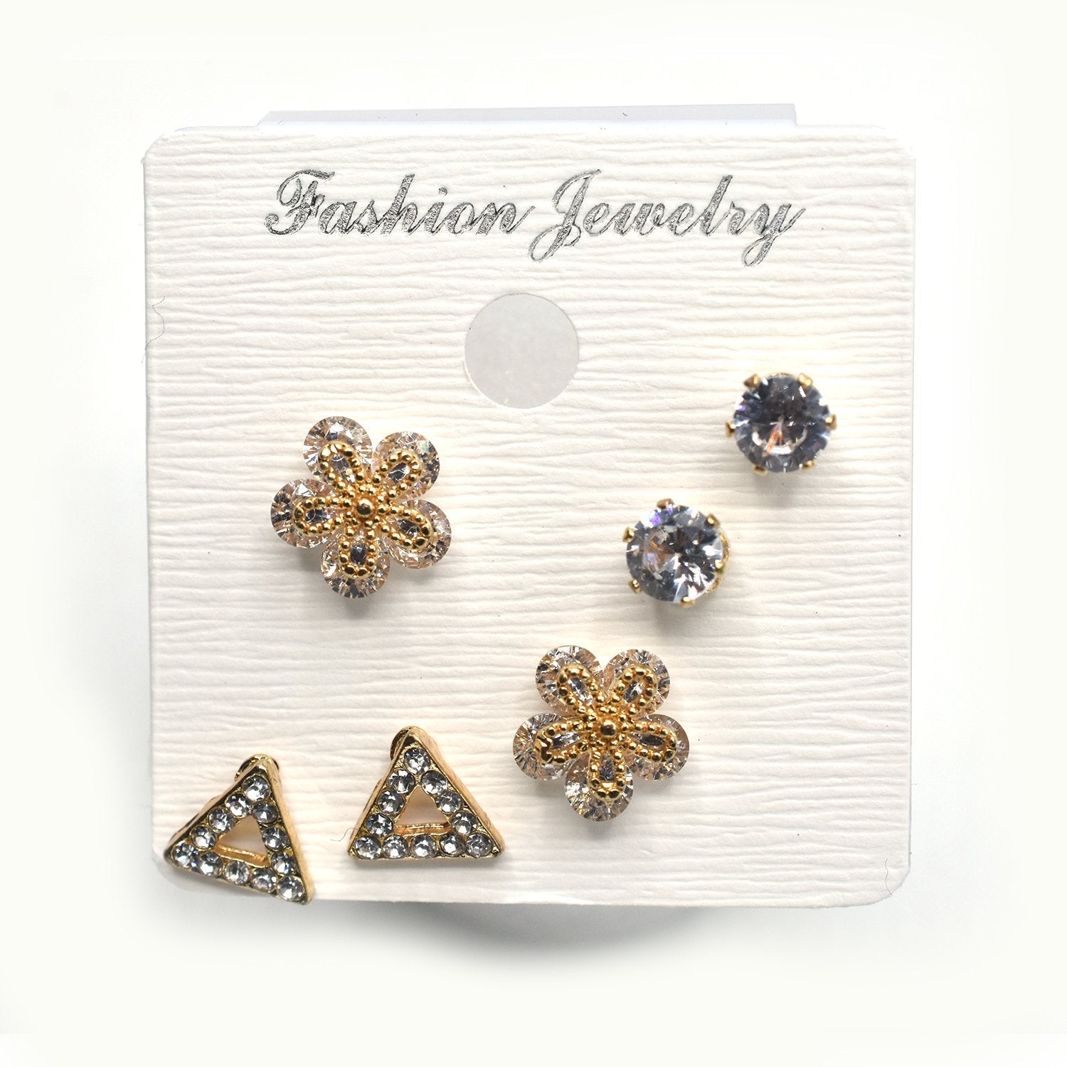 DSC_0517 3 Pairs/Set Gold Color Twisted Irregular Earrings Geometric Earrings for Women Minimalist Small Earrings - Image 1