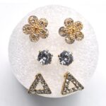 3 Pairs/Set Gold Color Twisted Irregular Earrings  Geometric Earrings for Women Minimalist Small Earrings - Image 5