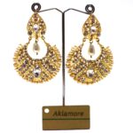 antique golden beautiful earrings