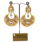 antique golden beautiful earrings - Image 3