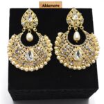 antique golden beautiful earrings - Image 4