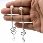 BEAUTIFUL HEART EARRINGS SILVER - Image 2