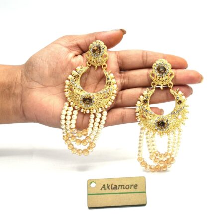 beautiful golden stud earrings