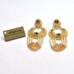beautiful golden stud earrings - Image 2