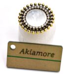 Golden Black Mirror Adjustable Finger Ring