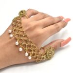 ring Hot hollow carved flowers dendrites crystal double finger conjoined ring - Image 2