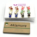 multicolor drop earrings