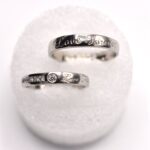 Crystal Proposal Promise Zircon Couple Rings for Girls and Boys