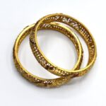 2 Imported Golden Artificial Bridal Bangles For Girls and Women - Image 3