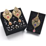 Golden Artificial Bridal Maang Tikka earrings for Girls