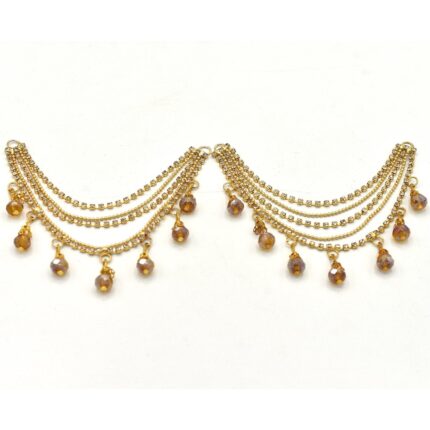 Gold Plated Bridal  Sahara Jhoomar (Pair)