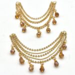 Gold Plated Bridal  Sahara Jhoomar (Pair) - Image 2