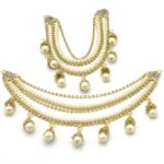 Gold Plated Bridal Daimonds Sahara Jhoomar (Pair)