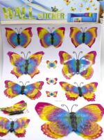 Pack Of 10 - 3D Magnet Butterflies Wall Sticker -Multicolor - Image 3