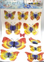 Pack Of 10 - 3D Magnet Butterflies Wall Sticker -Multicolor - Image 2
