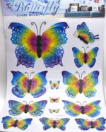 Pack Of 10 - 3D Magnet Butterflies Wall Sticker -Multicolor - Image 5
