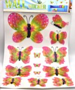 Pack Of 10 - 3D Magnet Butterflies Wall Sticker -Multicolor - Image 6