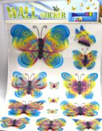 Pack Of 10 - 3D Magnet Butterflies Wall Sticker -Multicolor - Image 7