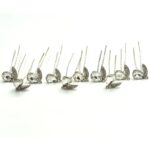 butterfly Pearl Victorian Bride Hairpin Wedding Girl's Hair Bobby Pins Party Hair Accessories Hair Pins (Silver) - Image 2